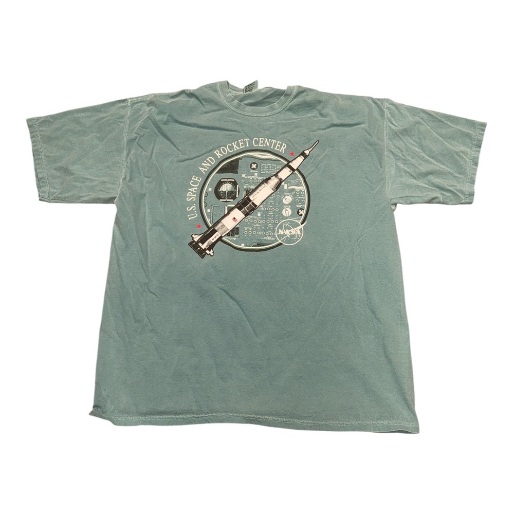 Comfort Colors NASA US Space and Rocket Center T-Shirt XXL Green